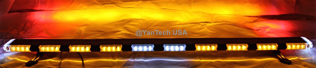 56” Amber LED Lightbar Tow Truck Plow Roll Back Police w/Alley,Brake&Turn Signal