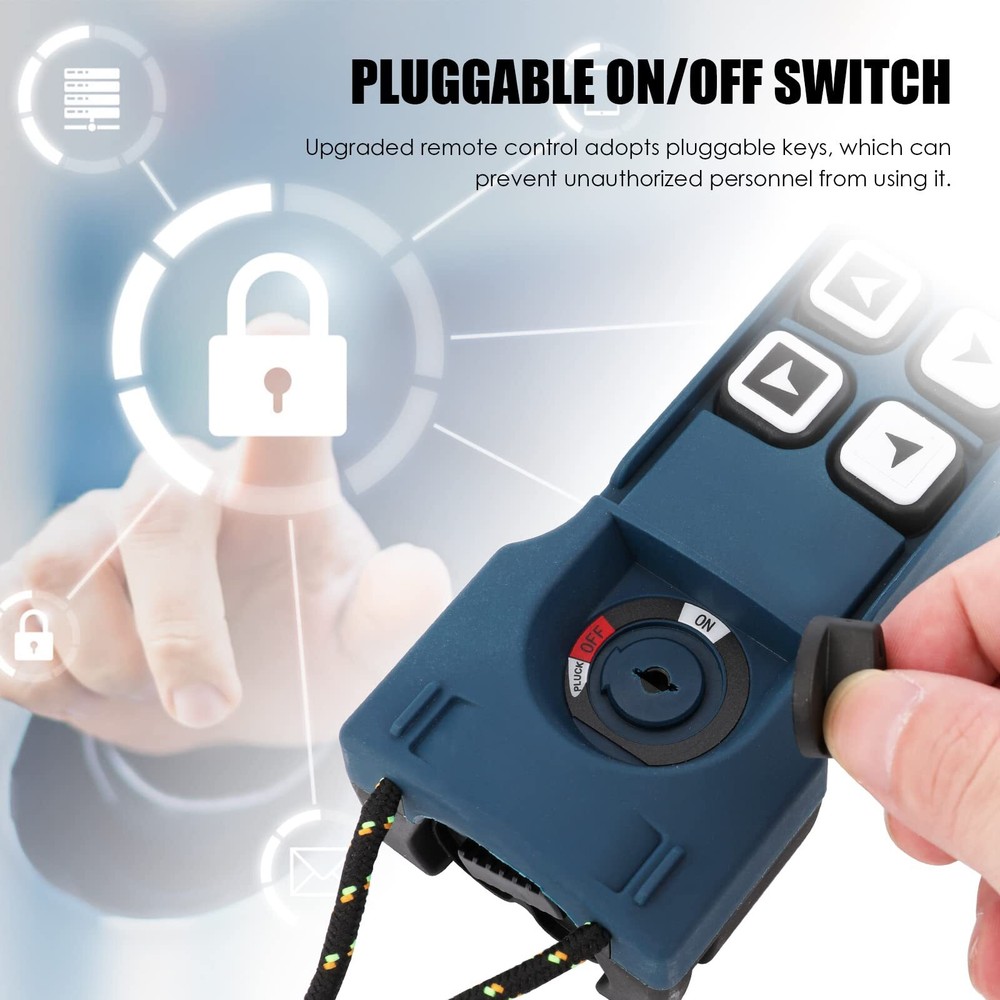 Upgraded Wireless Crane Remote Control 6 Button 12v Industrial Crane Controller