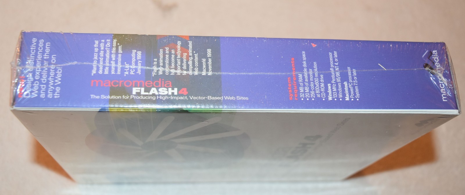 Macromedia Flash 4 for Windows 95, 98, NT Power Mac - sealed educational version