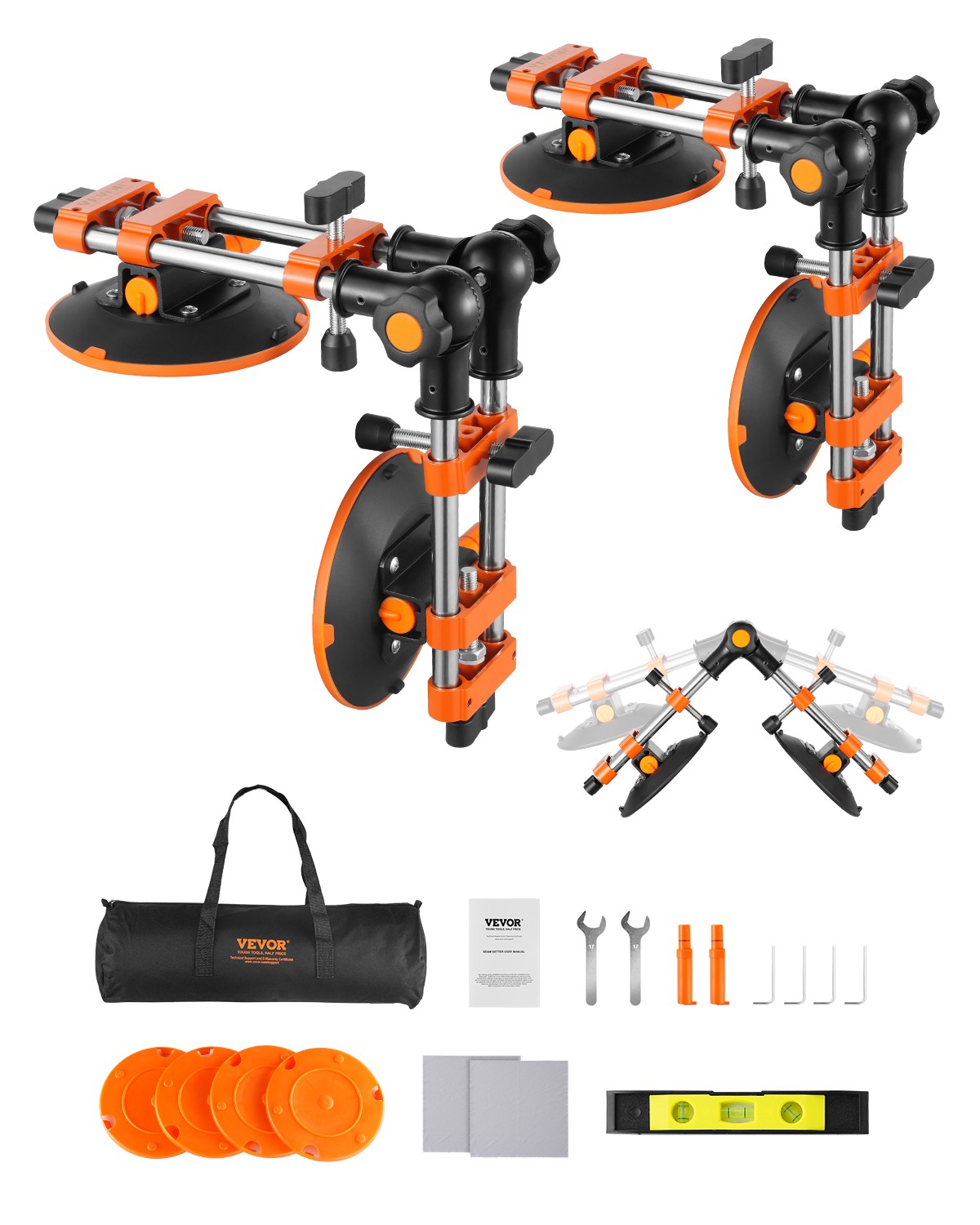 VEVOR Seam Setter 6" Suction Cup 90° - 270° Adjustable Seam Joining & Leveling