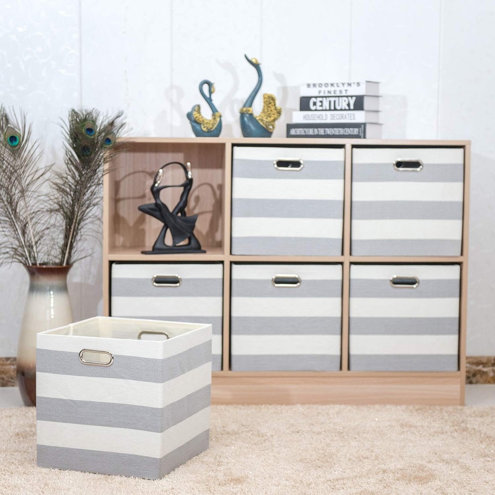 3X Thicker Storage Bins Storage Cubes 13×13 Fabric Storage Boxes Foldable