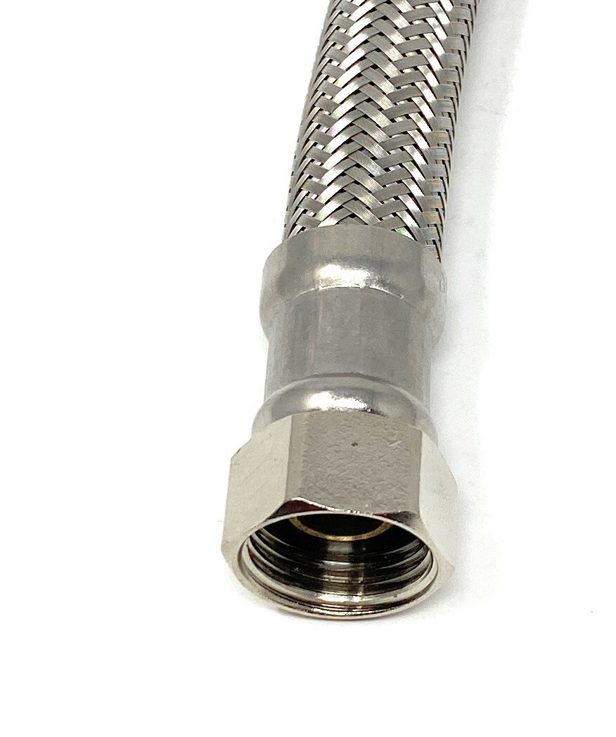 1/2" Water Heater Boiler Hose Flexible Braided Stainless Steel High Pressure
