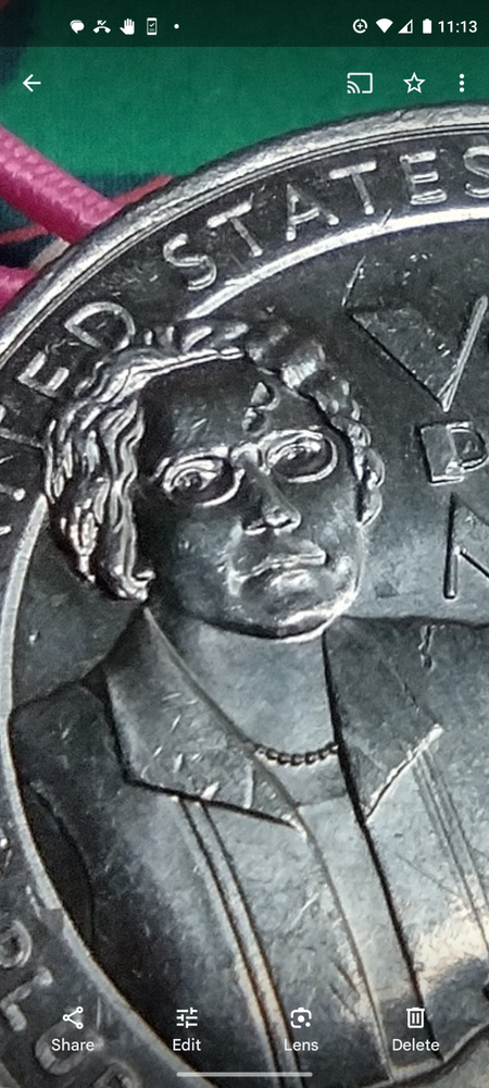 Nina Otero Warren Error Quarter, Reverse Die Error on her forehead, Rare