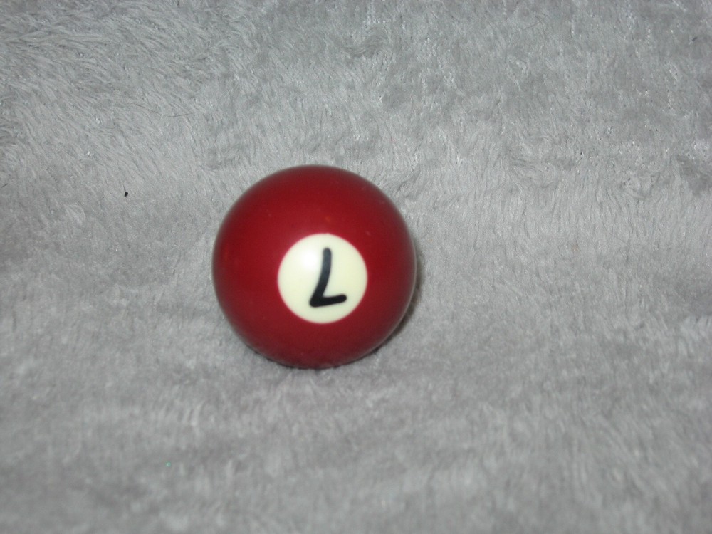 Mini Pool Ball #7 Red Solid 1.5" Diameter Miniature Billiard Replacement