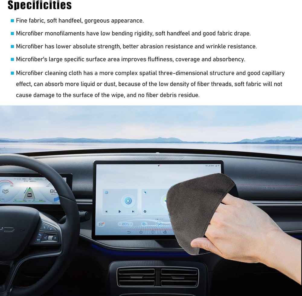 Car Screen Cleaner, Microfiber Auto Screen Cleaning Pad, Foldable Touch Screen