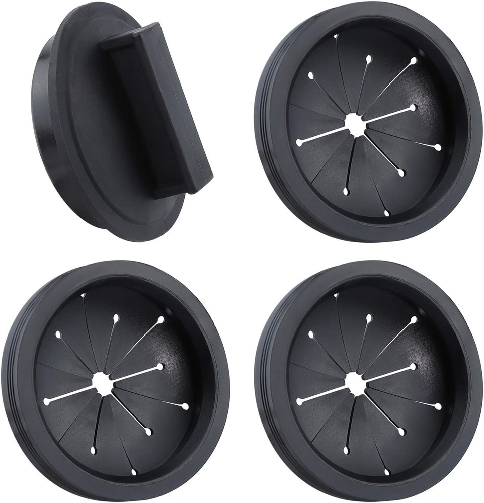 Rubber Garbage Disposal Splash Guards & Sink Stopper 4-Piece Set