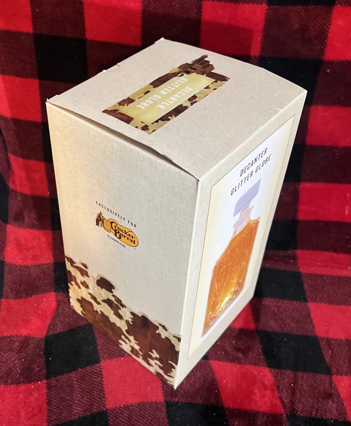[NEW in BOX/Cracker Barrel Exclusive Bourbon Decanter Globe]