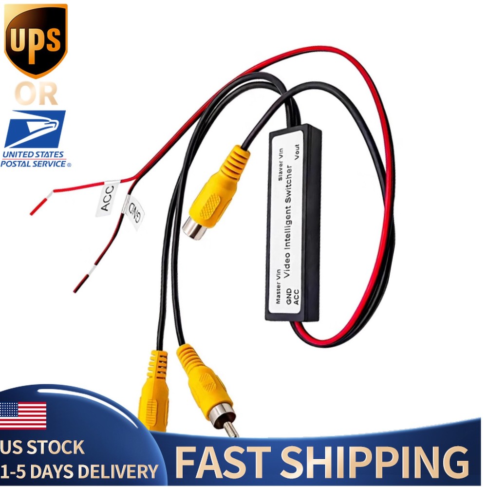 2-in-1 Car RCA Video Switcher – Auto Switch Between Front and Rear Camera