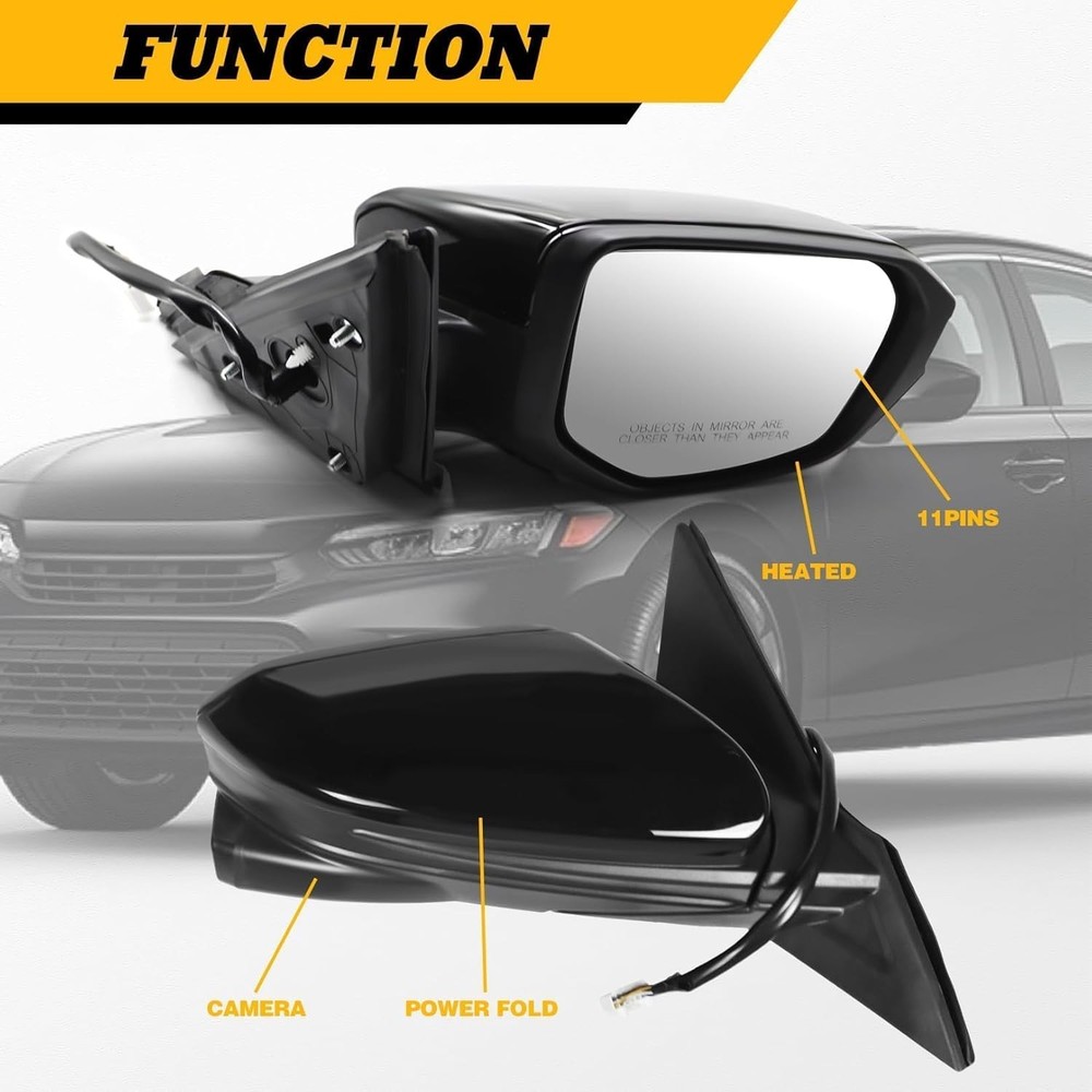 Side Mirror Assembly Honda Civic 2016-2022