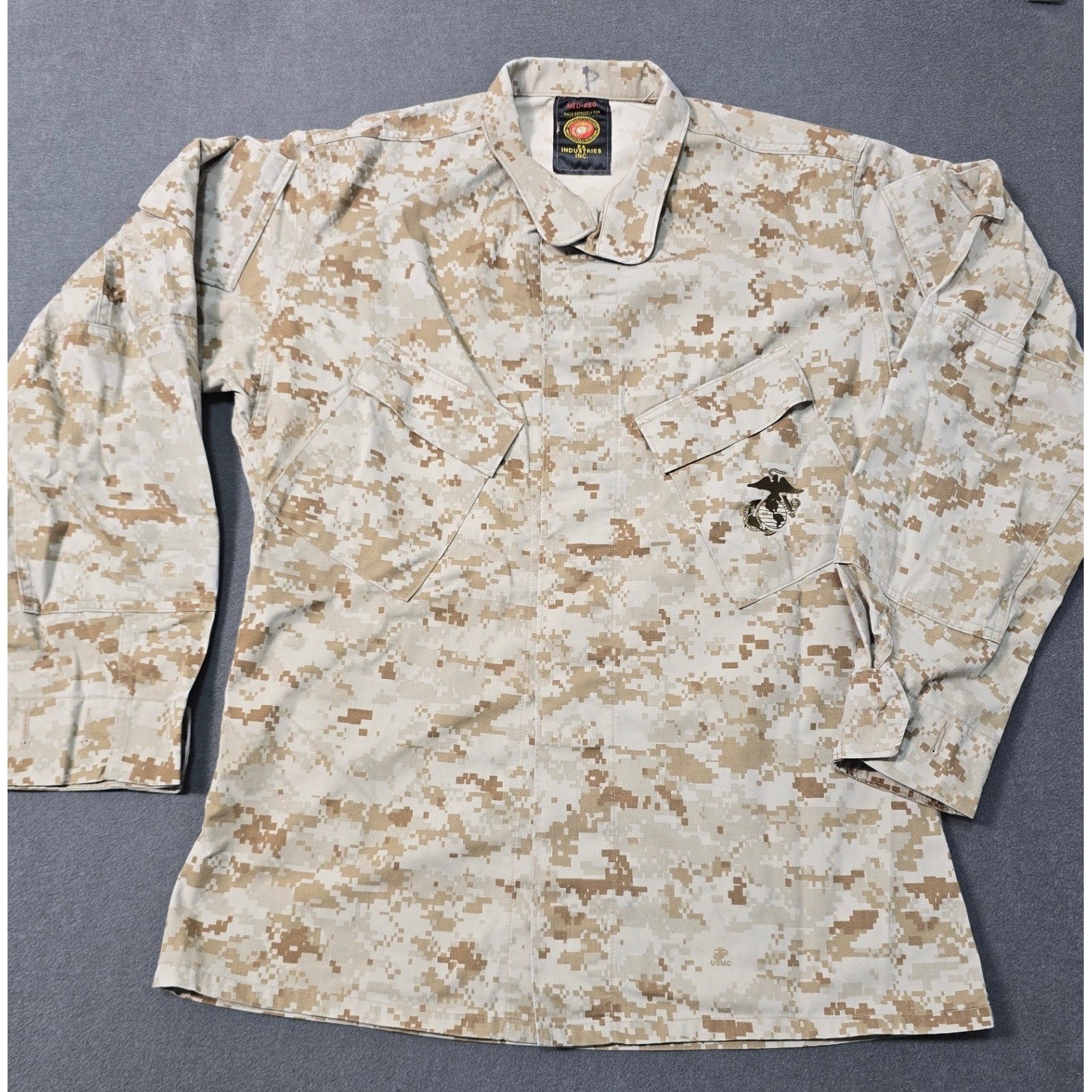 USMC Desert MARPAT Digital Camo Combat Shirt Medium Regular American  Military