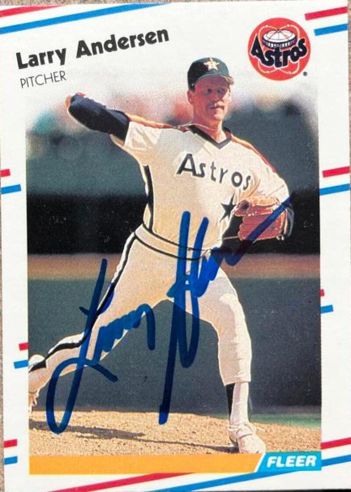 Larry Andersen Autographed 1988 Fleer #438