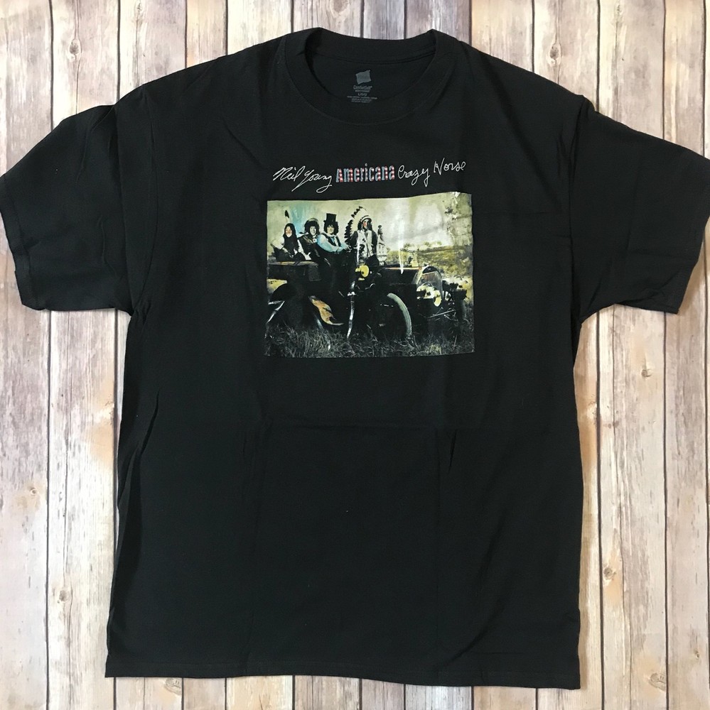 Neil Young Crazy Horse Americana Tshirt Genuine Concert Merch S-2XL Black NEW!