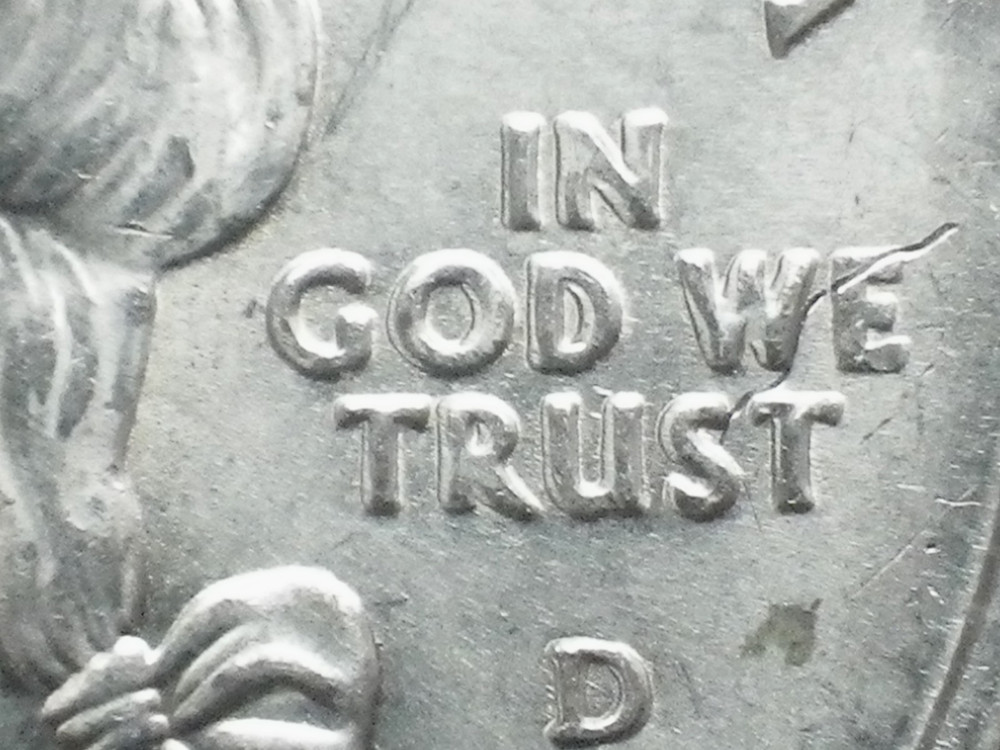 2004 D Quarter doubled motto and mint mark
