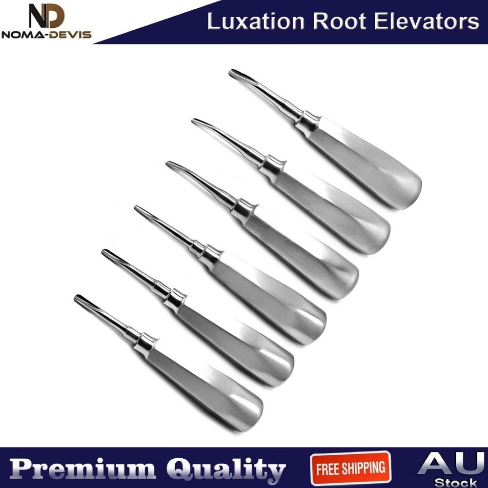 6PCS Luxation Elevators Tooth Root Extraction Instrument Oral Surgery Instrument