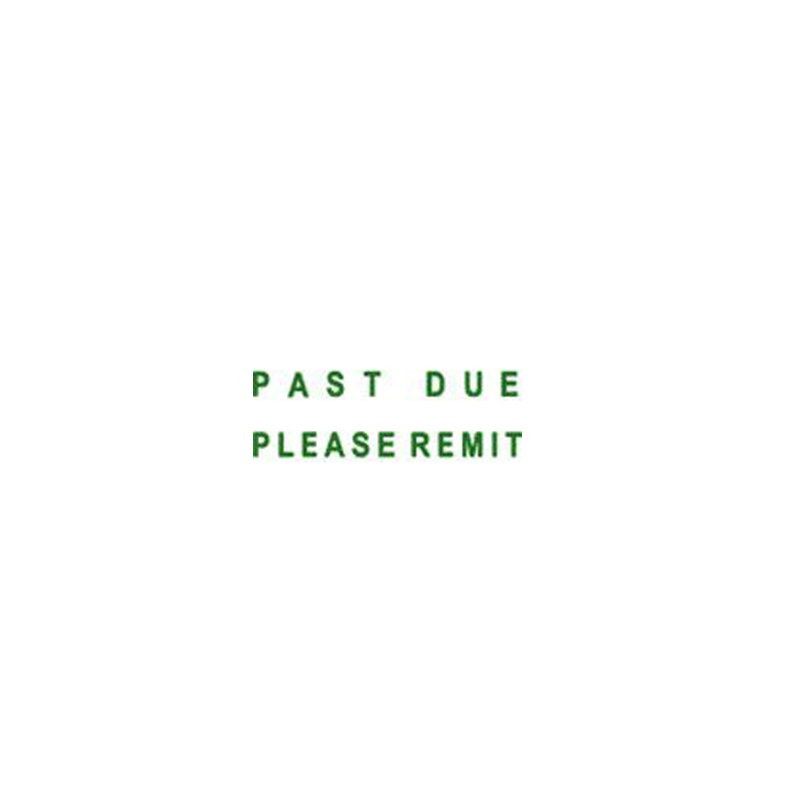 PAST DUE Detailed Self-Inking Stamp -Green