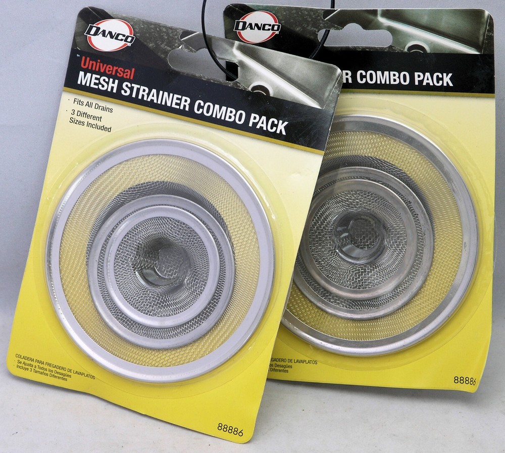 2 Danco 88886 Universal Mesh Strainer Combo Pack