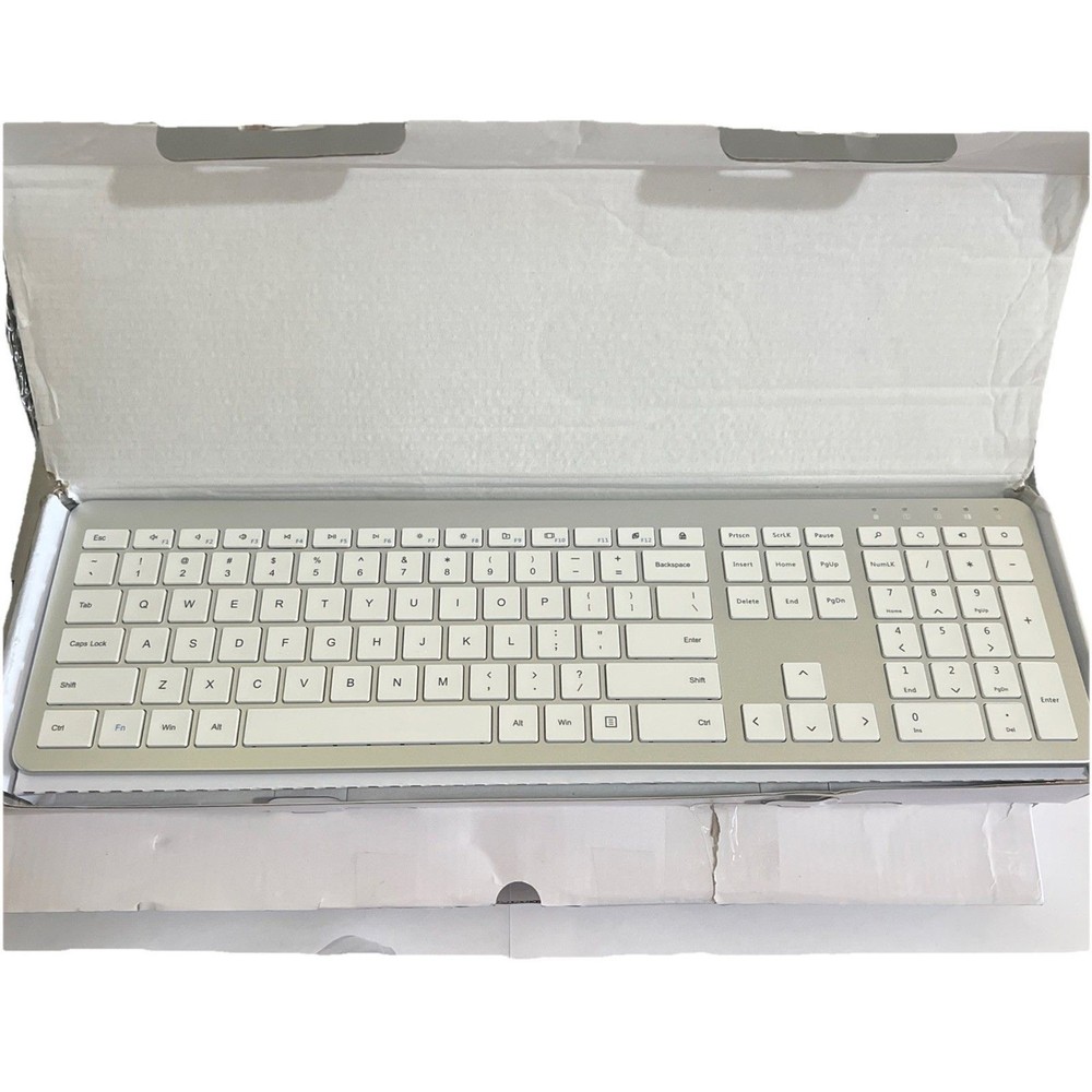 Wireless Keyboard and Mouse Combo - Full Size Slim Thin Wireless Keyboard Mouse