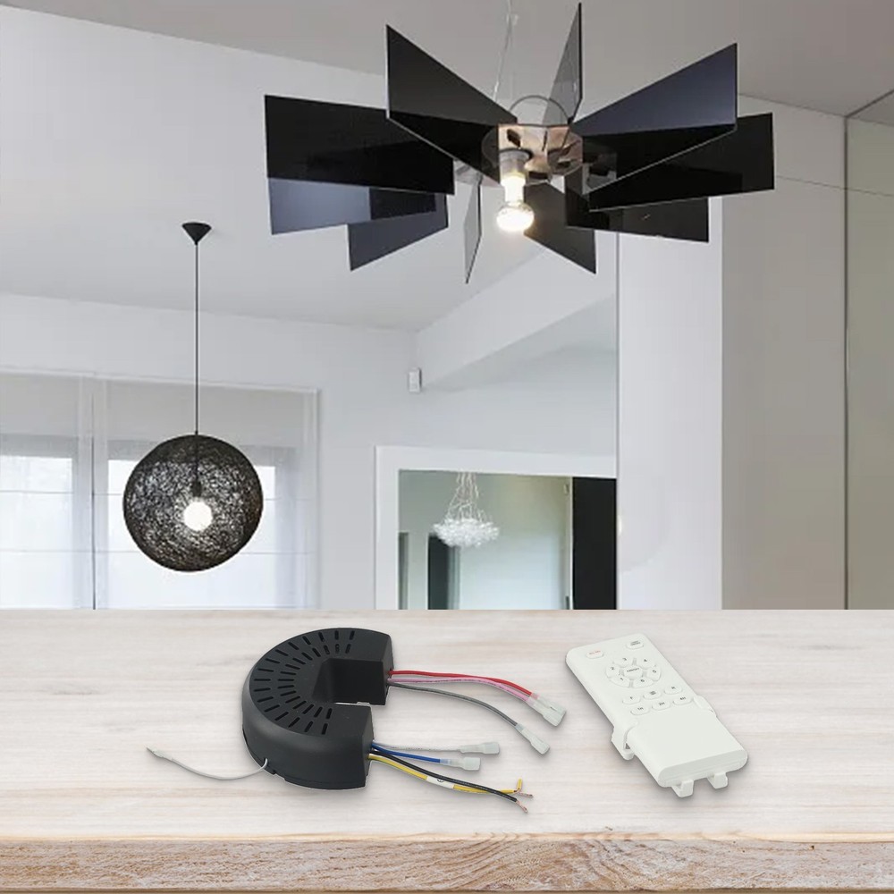 Wide Voltage Range Remote Control Kit for 24V 6 Speed Ceiling Fan Light
