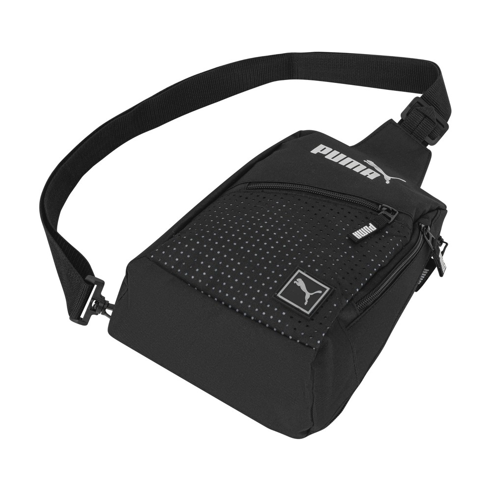 PUMA EVERCAT SIDEWALL SLING BACKPACK,Black/Silver,One Size One Size