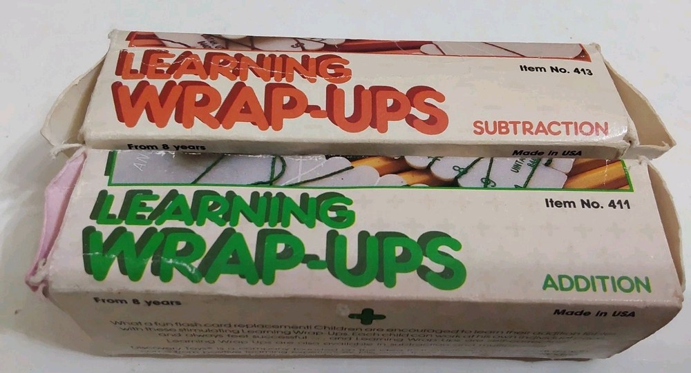 Vintage Learning Wrap Ups. Addition & Subtraction. Original Box.