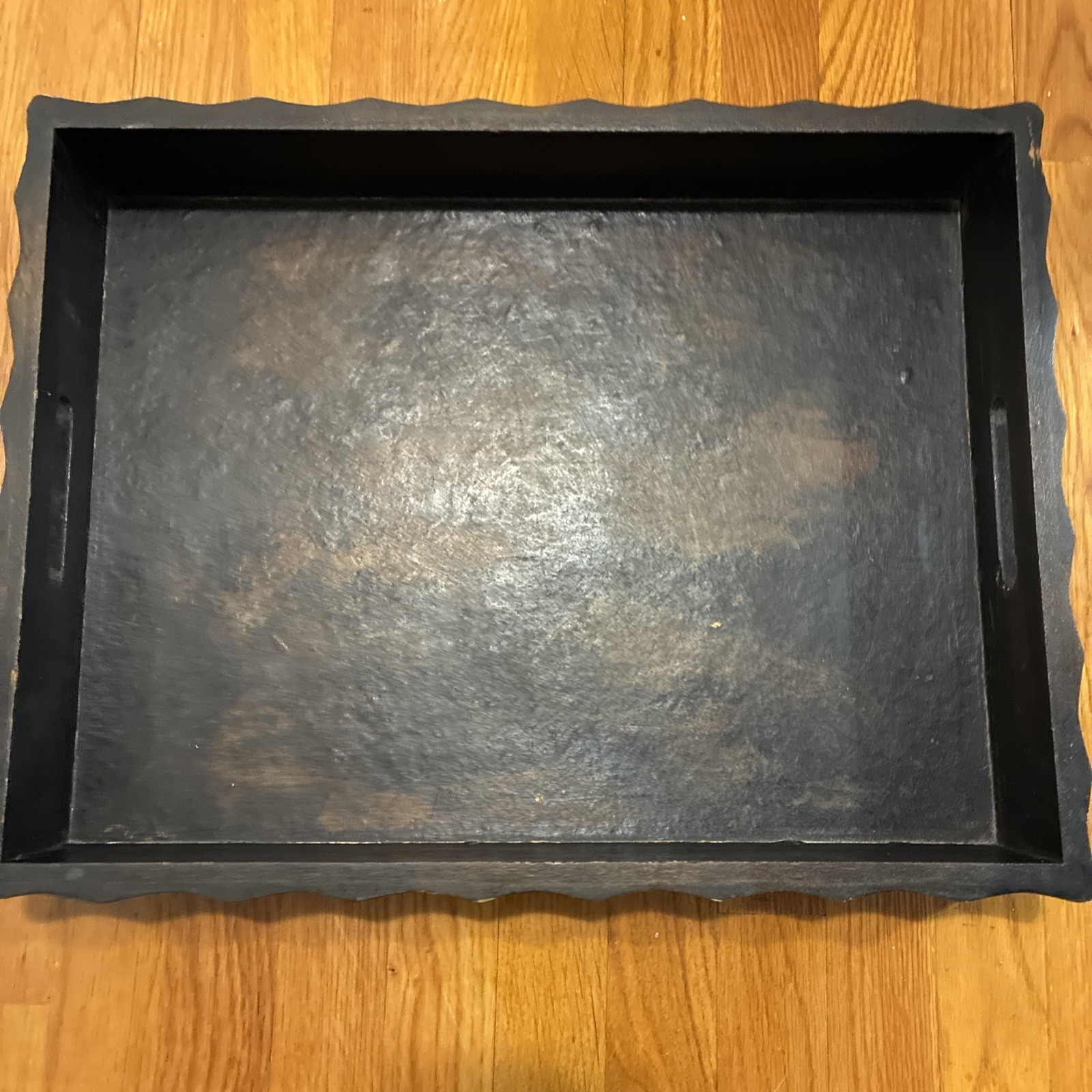 Wood Serving Tray with Handles 20x15 for Serving. Preowned