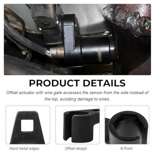 Offset Oxygen Sensor Socket, 3/8-Inch Drive by 7/8-Inch 22 mm O2 Sensor