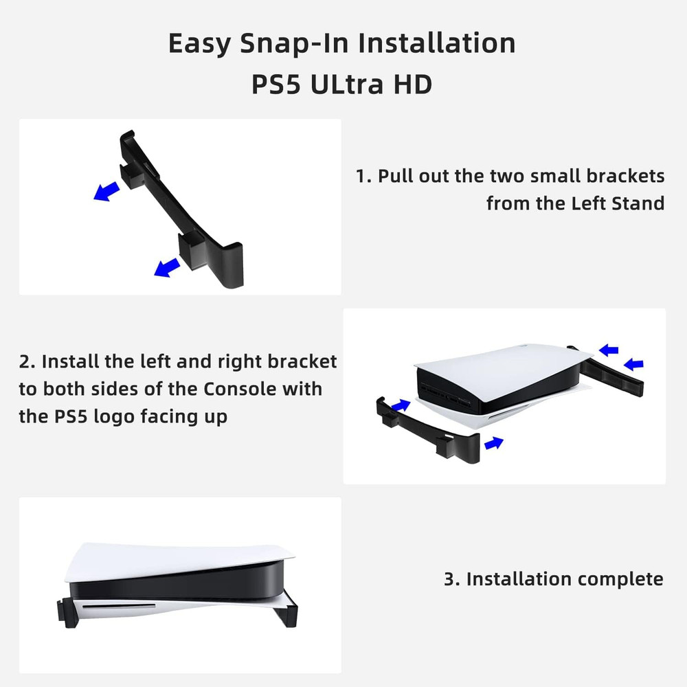 Horizontal Stand for Standard PS5 Stable Base Stand for 5 Disc...