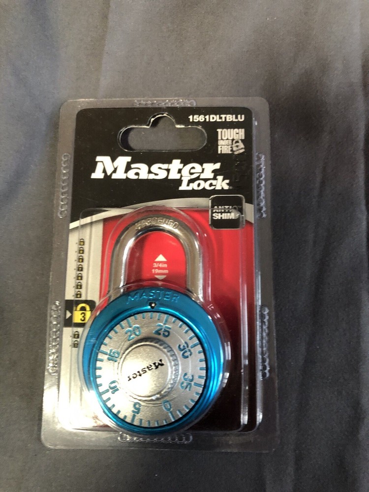 Master lock combination 1561DLTBLU