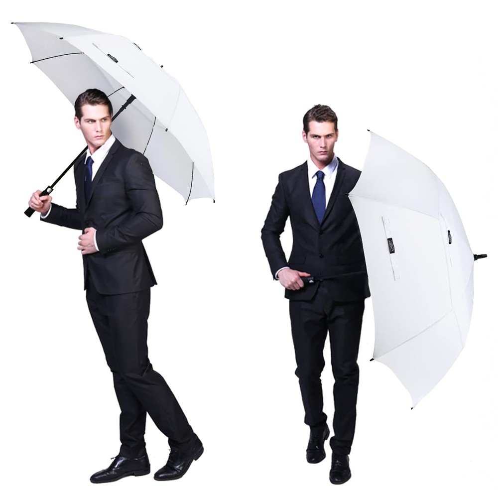Golf Umbrella 68 Inch Automatic Open Double White Canopy Wedding Auto Pro