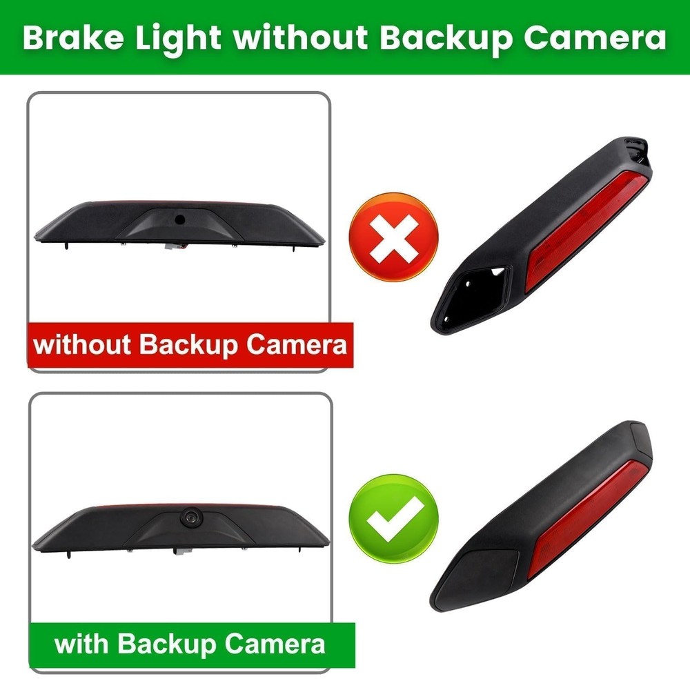 LED Third Brake Light with Backup Camera Compatible with 2018 2019 Ford Trans...