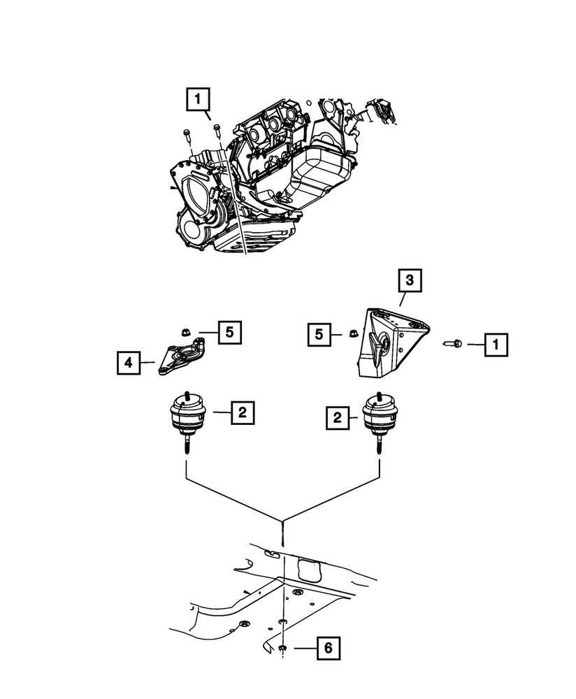 Genuine Mopar Engine Mount Bracket 4809962AF
