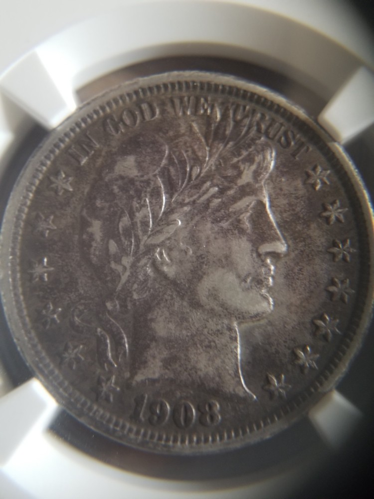 1908O Barber Half Dollar - NGC XF45