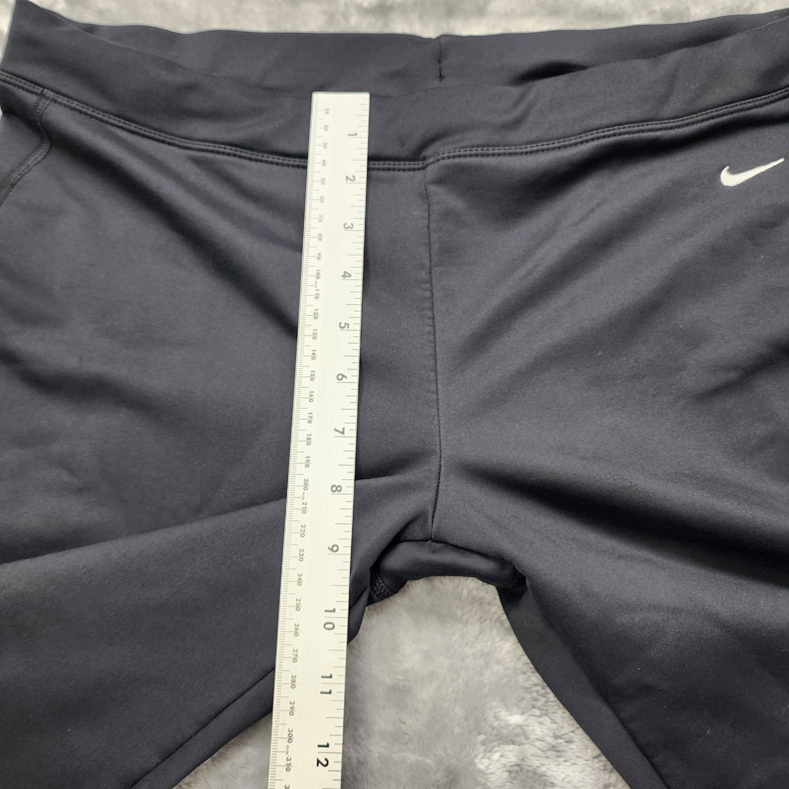 Nike Pants Womens L Black Dri-Fit Straight Leg Yoga Lined Workout Athletic Gym