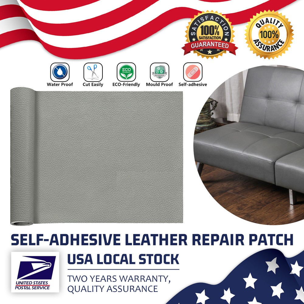 Scratch Cover Self-Adhesive Grey Patch, Invisible Fix For Sofa Leather Surfaces