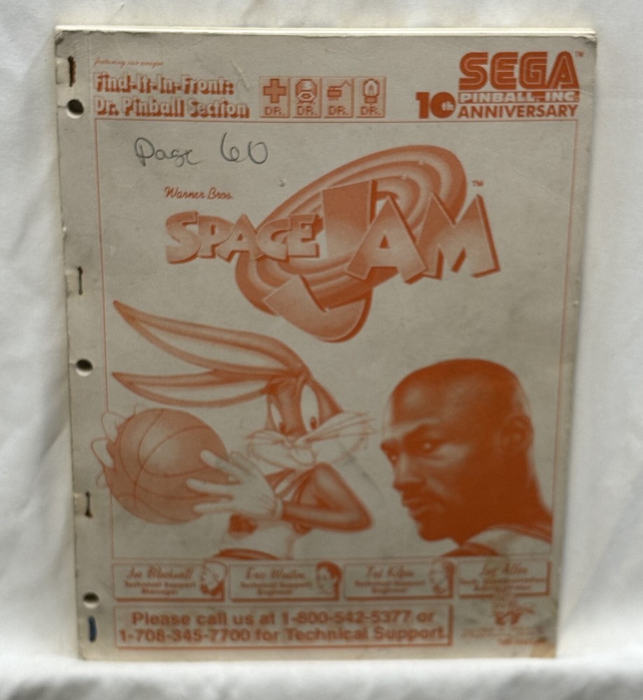 ORIGINAL-SEGA-SPACE JAM-MANUAL