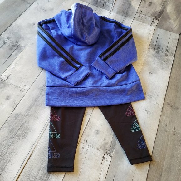 NWT - Adidas Kids' 2-piece Active Set - Hoodie and Legging - Size 2T