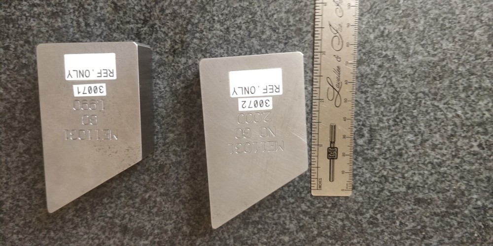 Master Gage Block 2" + 1.990" Go & No Go Set ~ Large solid pieces