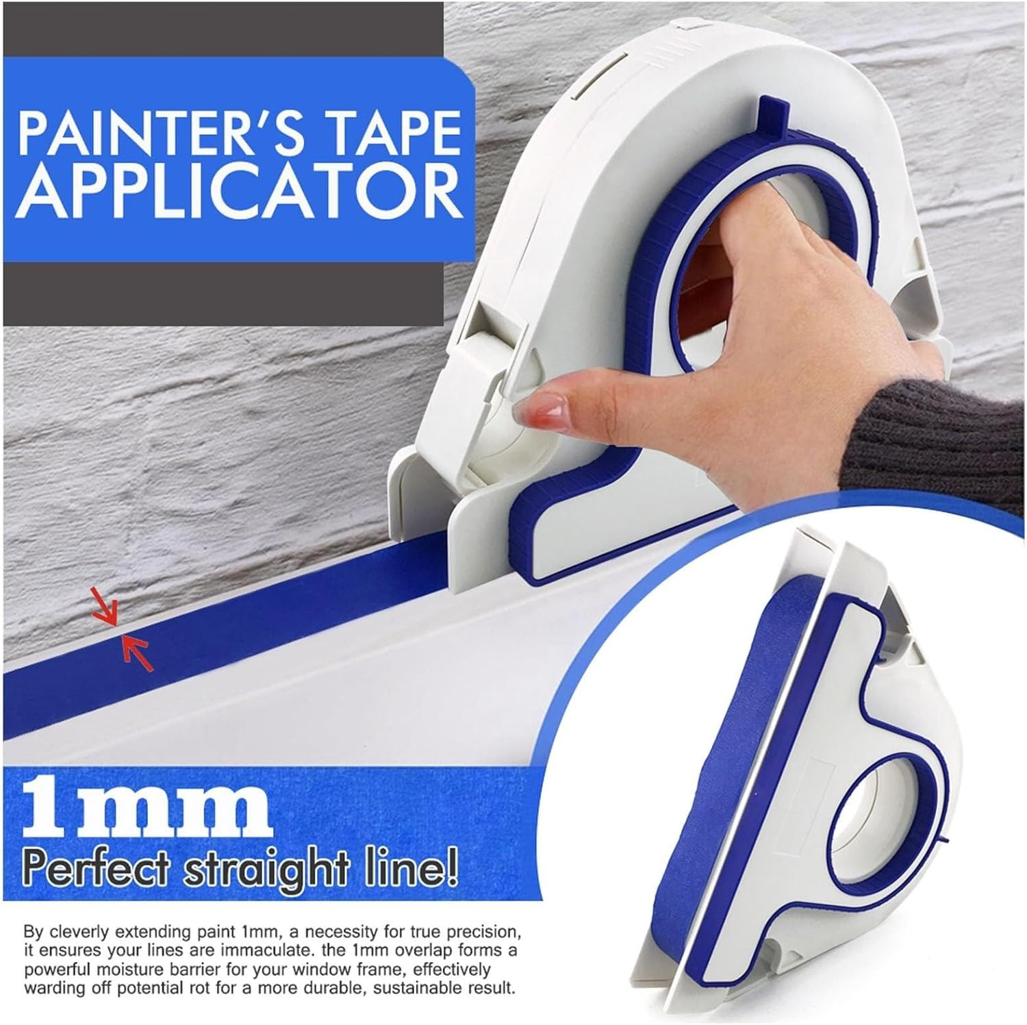 Painters Tape Applicator, Masking Master Tape Dispenser with Scraper, Masking Pa