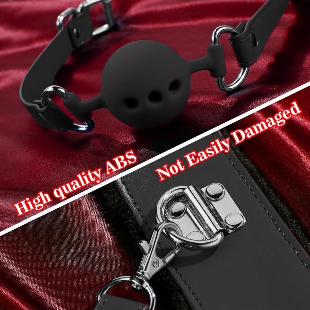 12Piece Beginner Bondage Kit for Couples Adjustable Plush Restraints, Soft C...