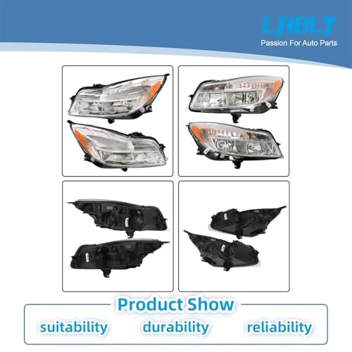 Headlight Headlamp Assembly Halogen Replacement for Regal 2011 2012 2013