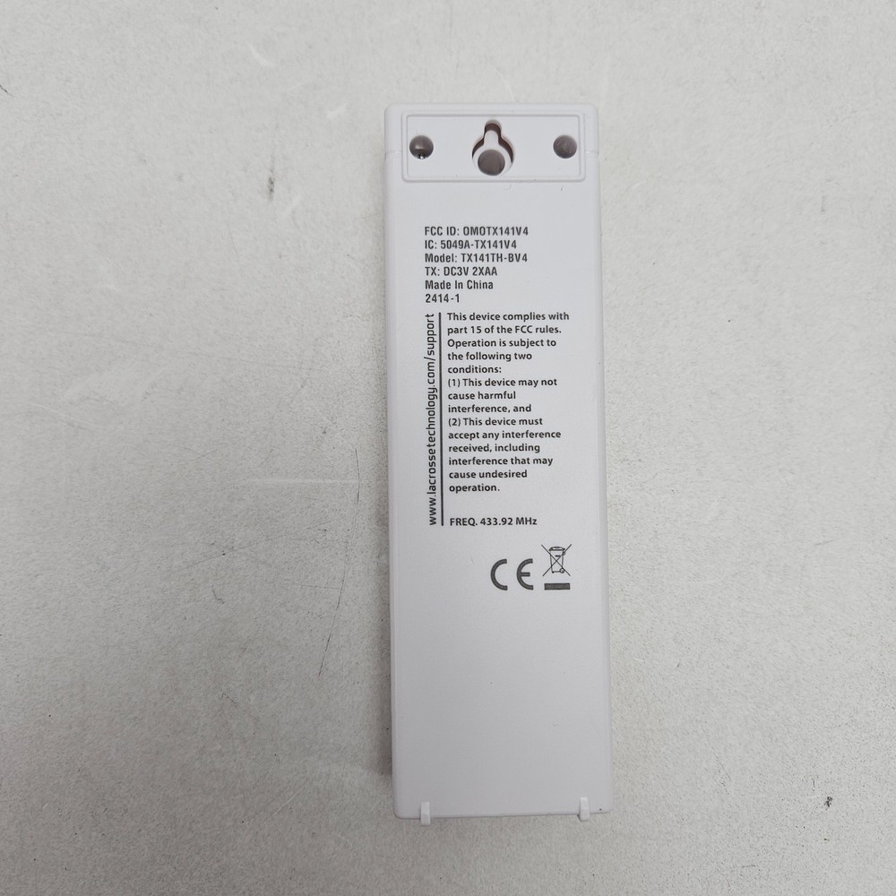 TX141TH-BV4 La Crosse Technology Wireless Temperature & Humidity Sensor