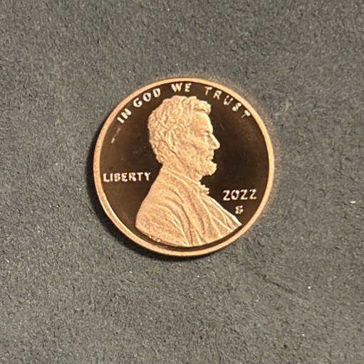 2022 S Lincoln Shield Cent PROOF from US proof mint set