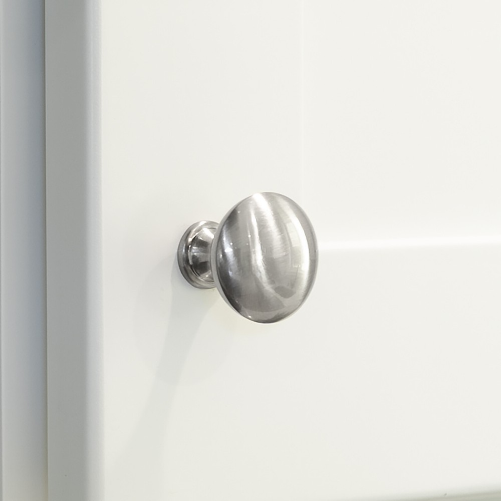 Solid Steel Mushroom Knob Pull Brushed Nickel Kitchen Bath Door Cabinet Handle