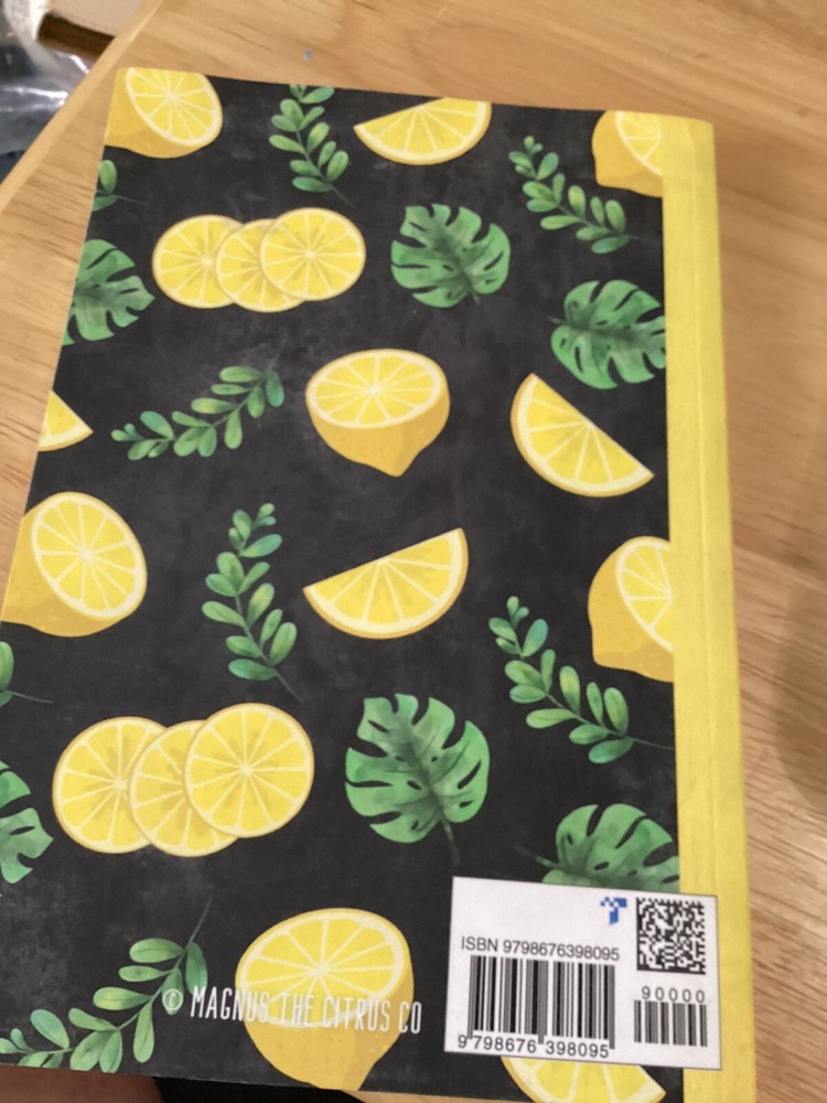 Lemon Notebook/ Journal Soft Cover, Lined Pages