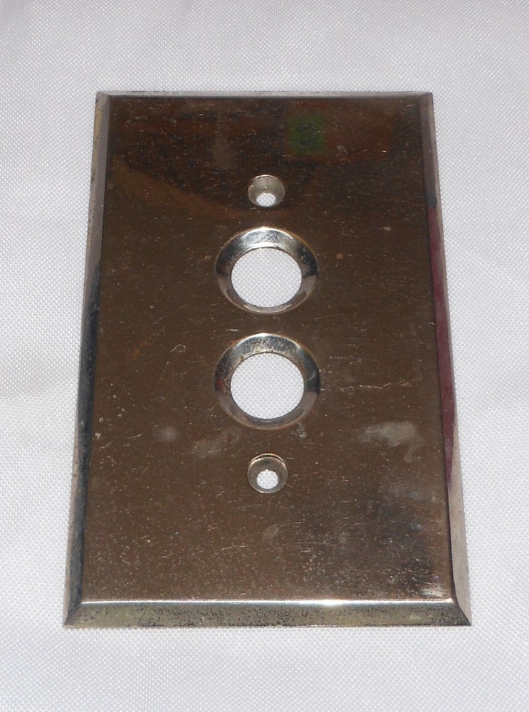 Vintage Perkins Push Button Light Switch Single Chrome 4.5" H x 2.75" W