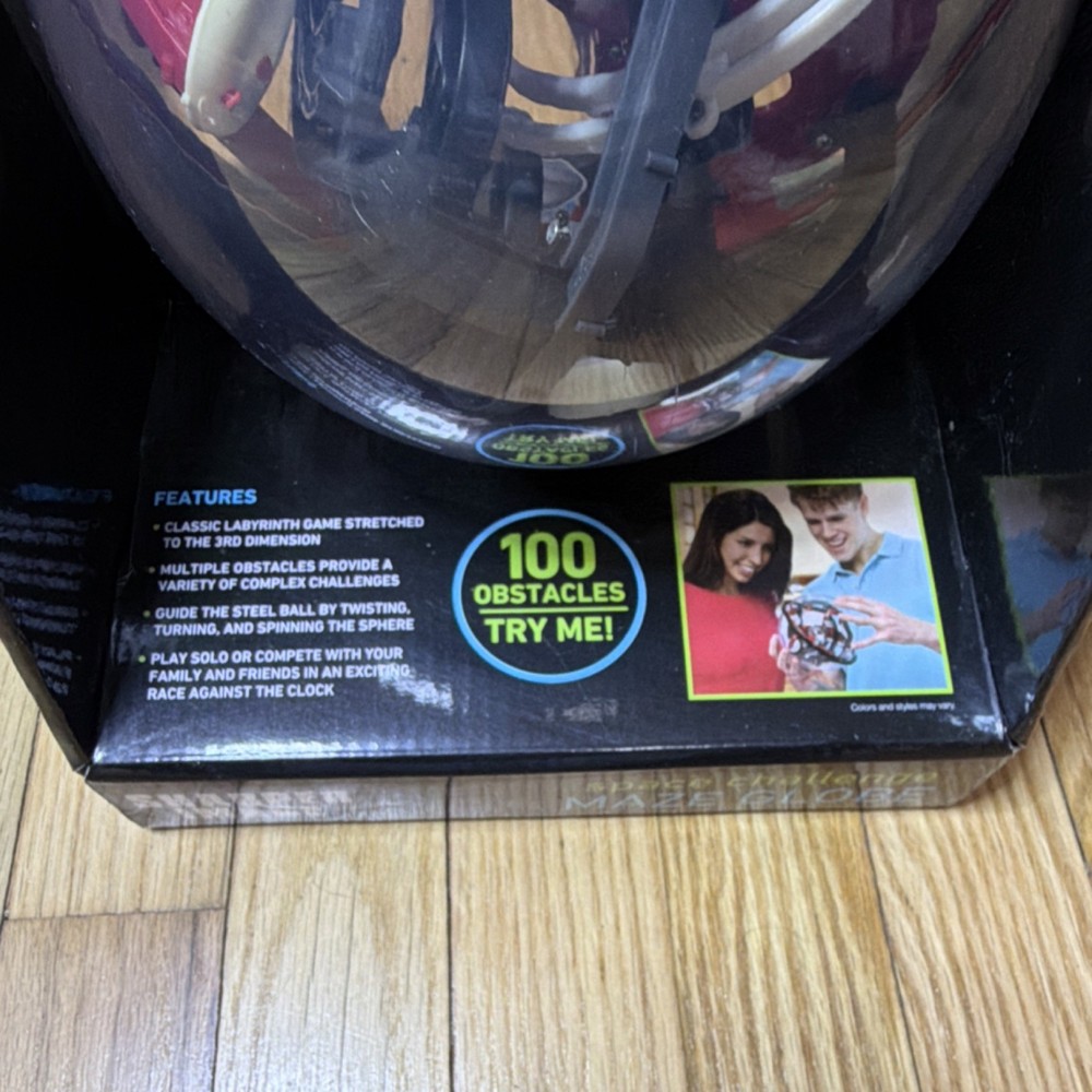 Sharper Image Space Challenge Maze Globe 3D Puzzle 100 Obstacles Multicolor