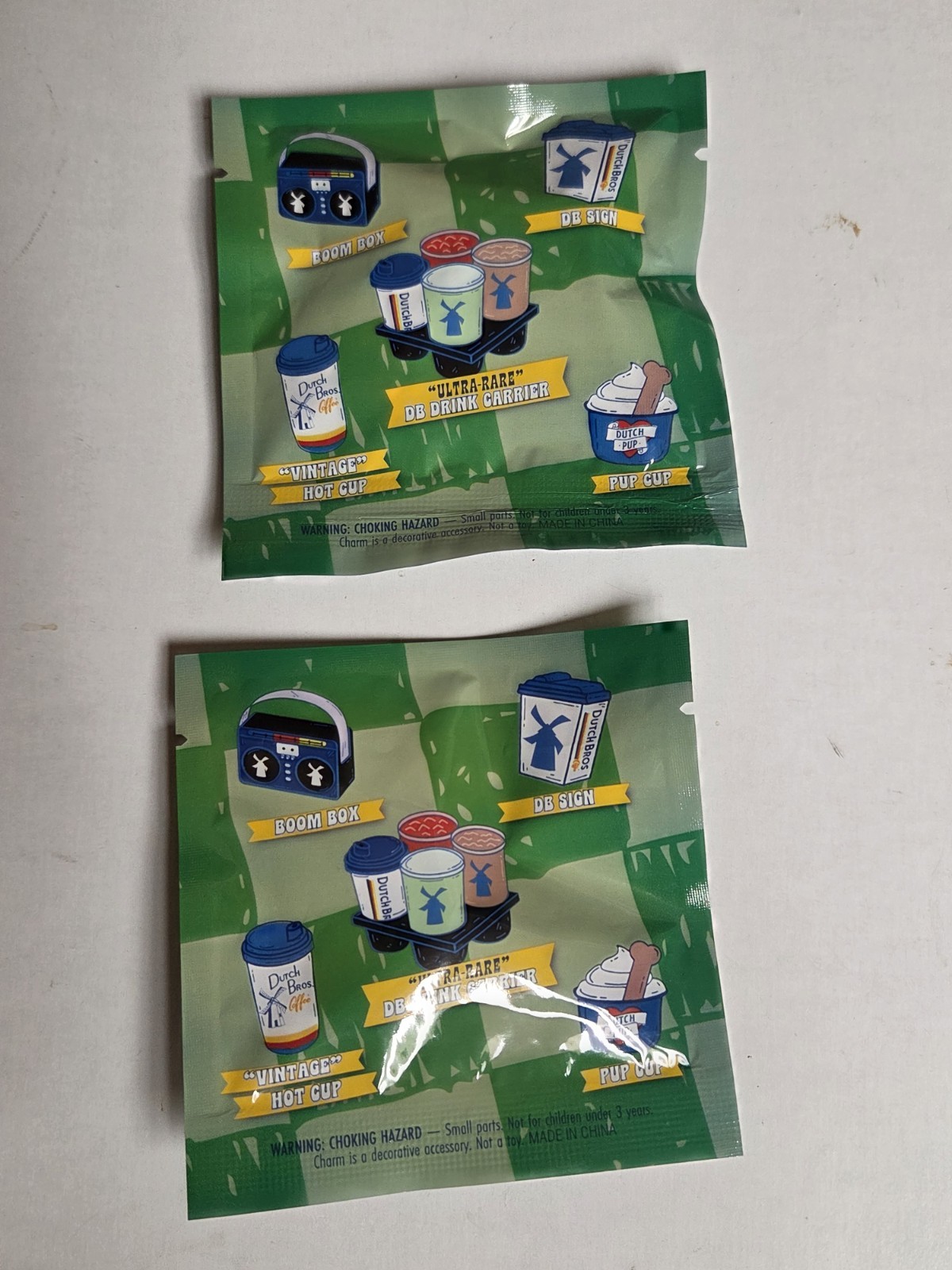 Dutch Bros Mini Charms UNOPENED Lot of 2 New In Package St. Patrick's Day