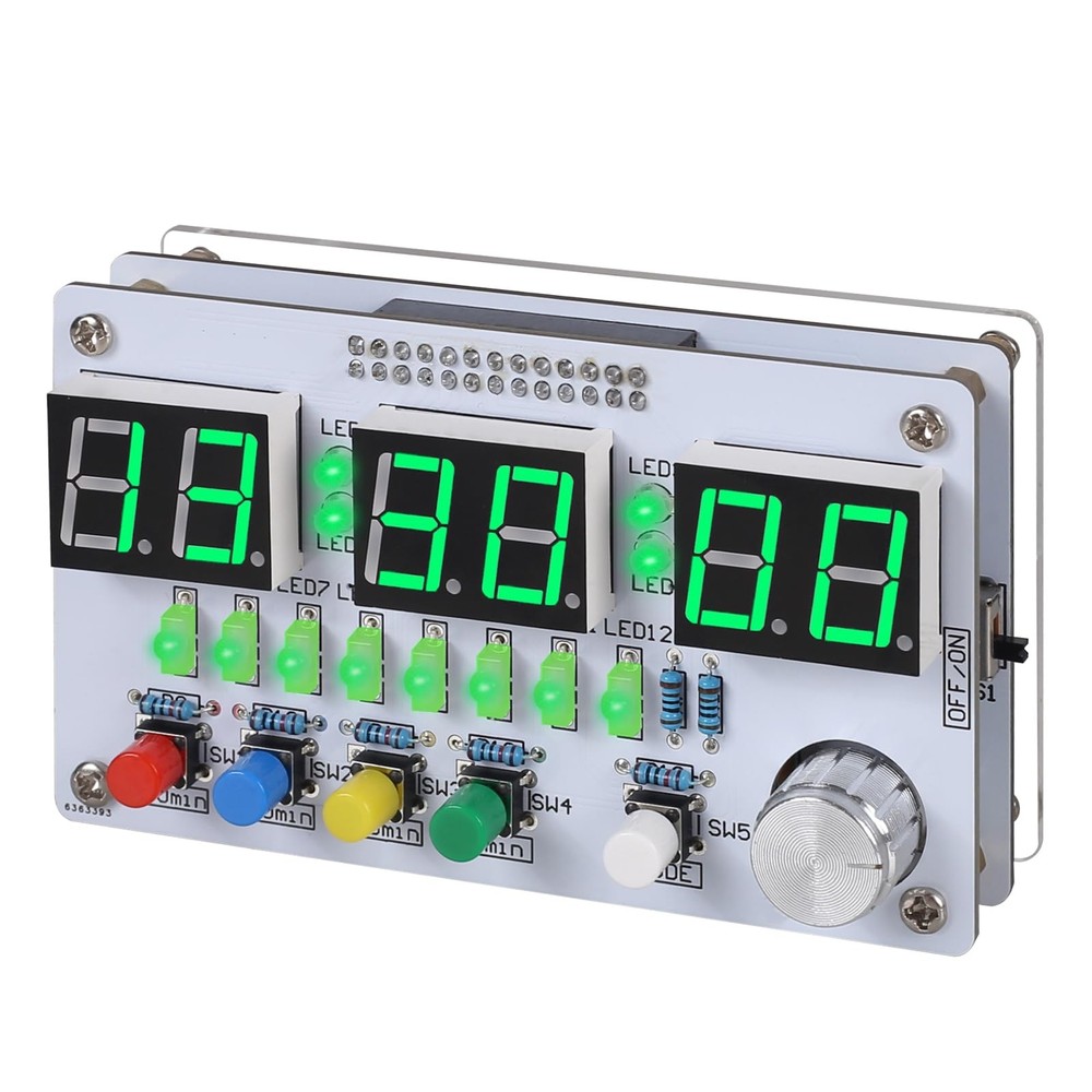 Clock Soldering Kit, 6-Bits Digital Clock Solder Practice Kit DIY Countdow/up...