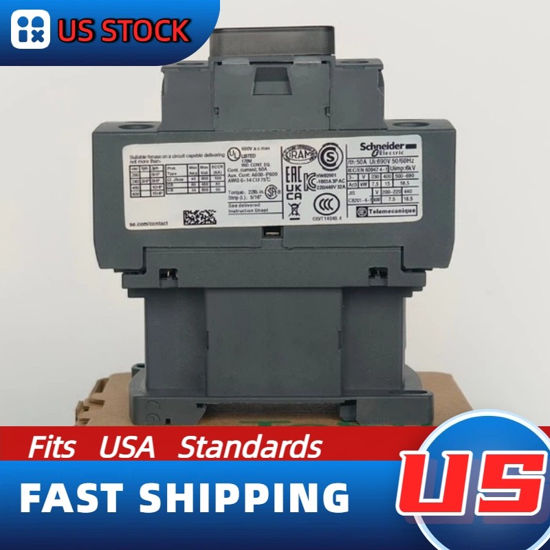 LC1D32F7 Schneider Contactor: 3 phase 3 NO, 110VAC 50/60Hz coil, US In-Stock