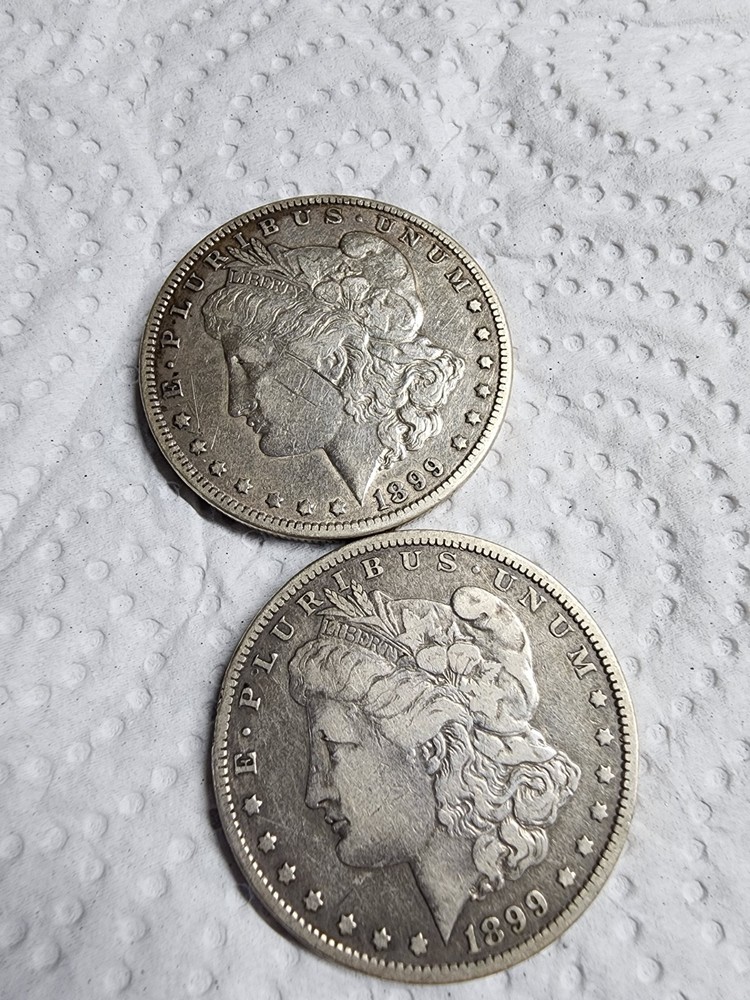 (2)---1899-O MORGAN DOLLARS - Look@